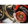 Ducabike Aluminum Heel guards for OE and Ducabike's Adjustable Rearsets for the Ducati Hypermotard 950 / SP